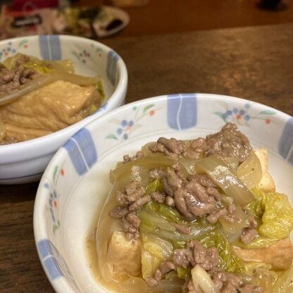 厚揚げと挽肉のレシピを探していたら、野菜がたくさん取れそうだったので作りました。